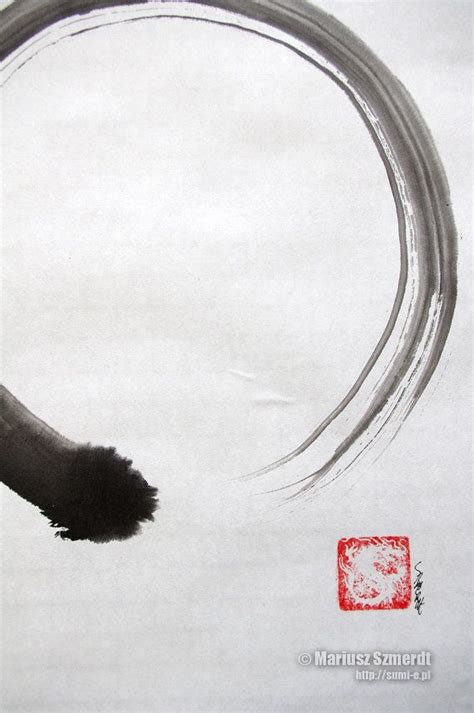 Enso Zen Circle Original Sumi E Japanese Ink Painting Etsy Japanese