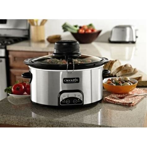 Black Crock Pot 6 Quart Digital Programmable Istir Stirring System Slow Cooker