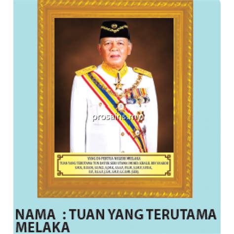 Frame Bingkai Emas Berserta Gambar Bingkai Potret Sultanmelaka Tuan