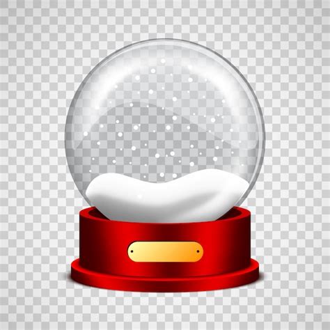 Premium Vector Christmas Snow Globe Vector Illustration