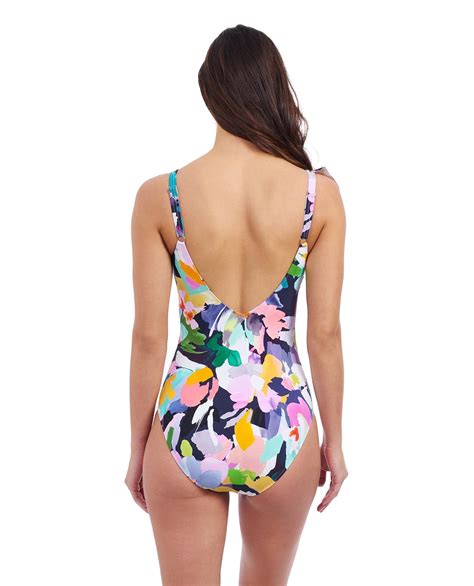 Profile By Gottex Holi V Neck Surplice Ruffle One Piece Swimsuit One