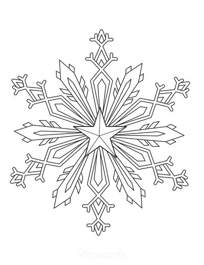 Snowflakes Patterns Coloring Pages