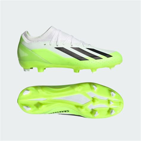 Adidas X Crazyfast3 Firm Ground Soccer Cleats White Unisex Soccer Adidas Us