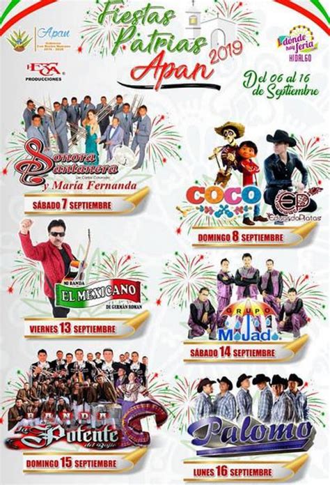 Programa De La Celebraci N De Fiestas Patrias En Apan Hidalgo