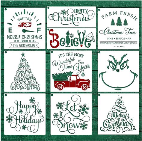 Amazon Large Christmas Stencils For Painting On Wood Reusable