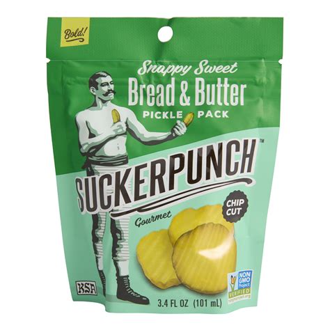 Suckerpunch Sweet Bread And Butter Pickle Chips Snack Pack World Market