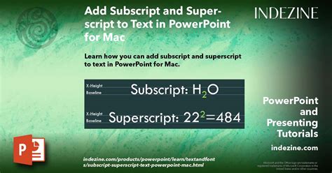 Add Subscript And Superscript To Text In Powerpoint For Mac