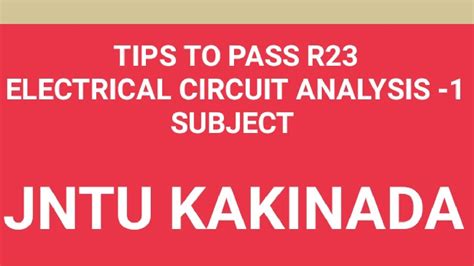 JNTUK R23 1 1 1 2 BTECH ELECTRICAL CIRCUIT ANALYSIS 1 SUBJECT