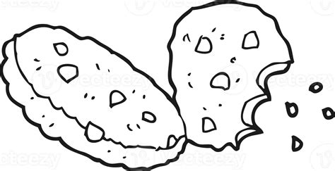 Hand Drawn Black And White Cartoon Cookies 45049462 Png