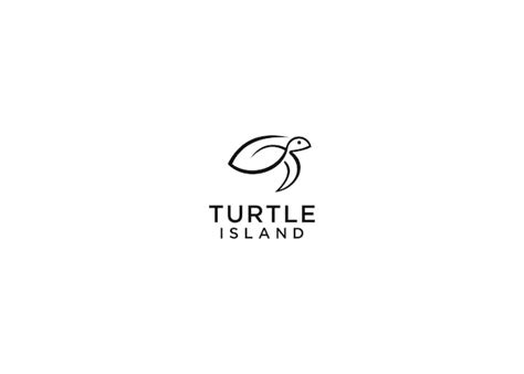 Premium Vector Turtle Island Logo Design Vector Illustration