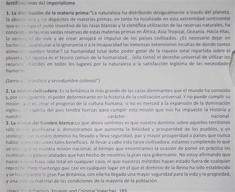 Cu L Fue La Justificaci N De La Expansi N Imperialista Brainly Lat