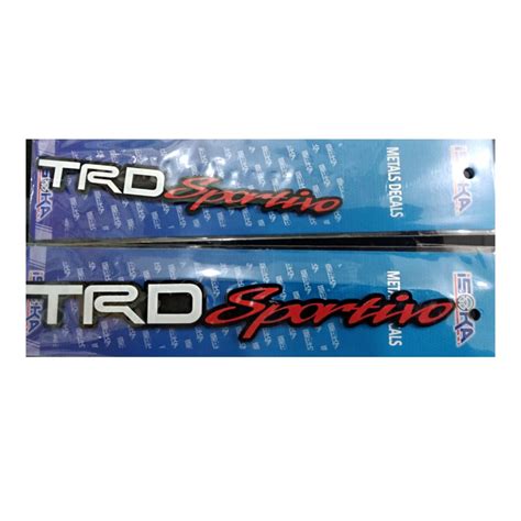 Jual Stiker TRD SPORTIVO Emblem Chrome Warna Putih Hitam Merah Include