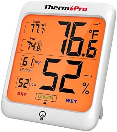 Htc Instrument Cth Digital Indoor Hygrometer Thermometer With Clock