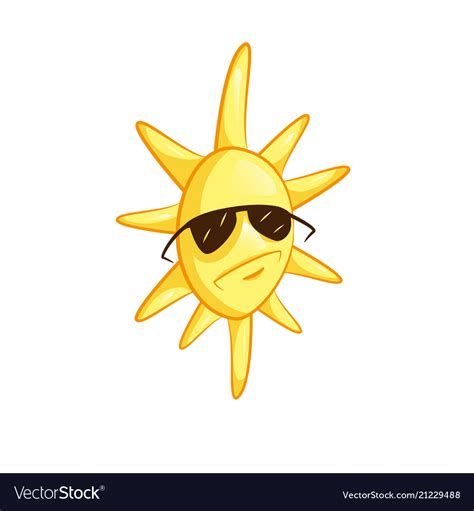 Cute Sun Cartoon With Sunglasses