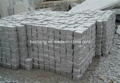 G Light Grey Granite Cube Kerbs Paving Stone China Grey Granite