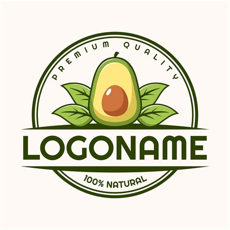 Aguacate Logo Plantilla Adecuado Para Granja Mercado Y Restaurante