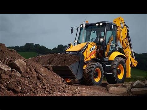 JCB Backhoe Loader Working For New Bridge Construction JCB Dozer