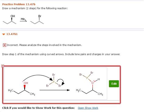 Draw A Mechanism For The Following Reaction