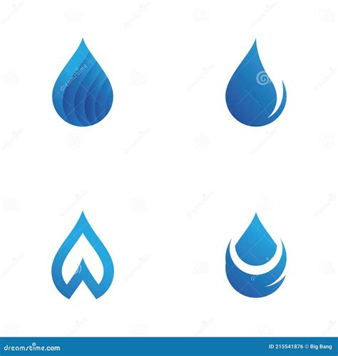 Dessin Vectoriel De Logo De Goutte D Eau Bleue Illustration De Vecteur