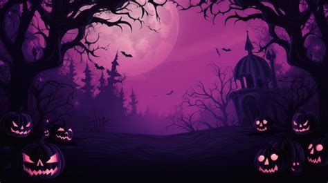 Fondo Morado Oscuro De Halloween Foto Premium