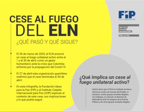 Infografia Cese Al Fuego Del Eln ¿qué Pasó Y Qué Sigue Icip