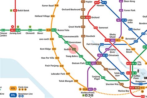 Ew18 Redhill Station Map Singapore Mrt