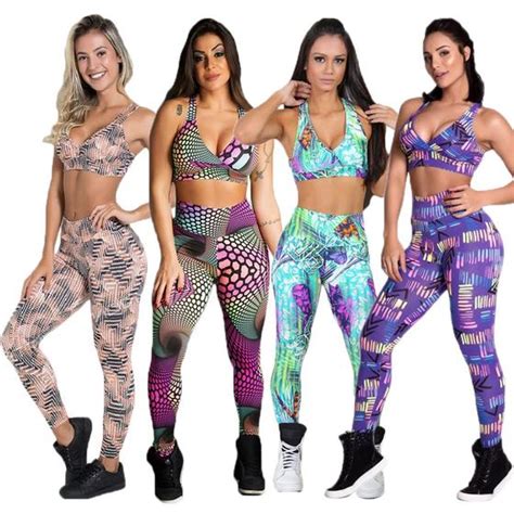 Kit Conjuntos De Roupas Para Academia Top E Cal A Legging Moda