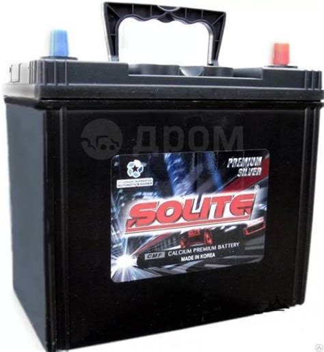 Аккумулятор Solite Silver 70B24L 60ah, кальциевый, обратная (левое), 60 ...