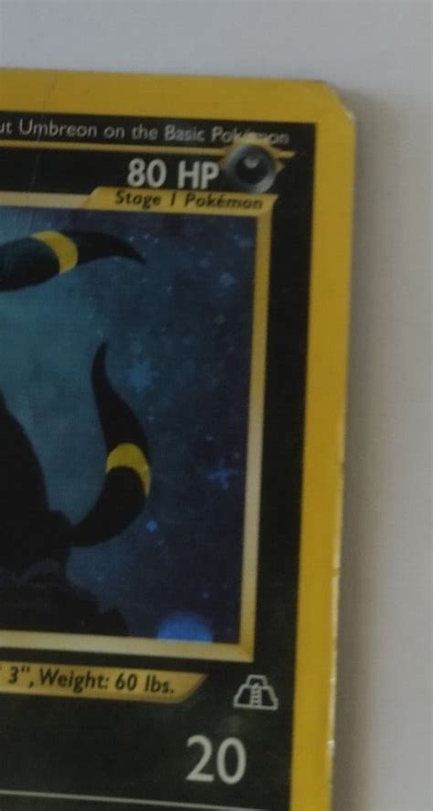 Pok Mon Tcg Umbreon Neo Discovery Holo Unlimited Holo Rare Ebay