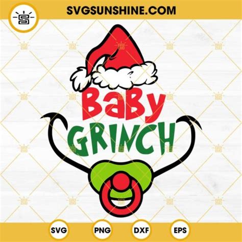 Baby Grinch SVG, Grinch Christmas SVG PNG DXF EPS Files