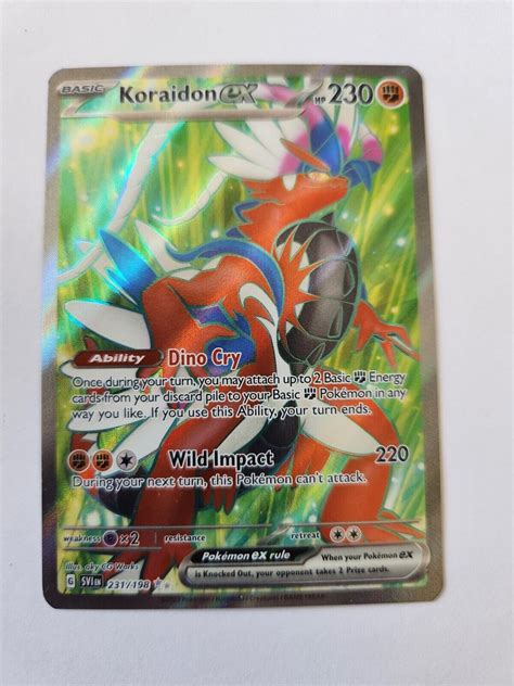 Pokemon KORAIDON EX 231 198 Scarlet Violet SECRET RARE FULL ART