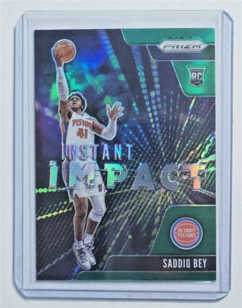 Nba Prizm Basketball Saddiq Bey Green Prizm Rc Rookie Card