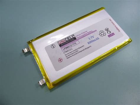 V Mah Lithium Polymer Battery Unicell