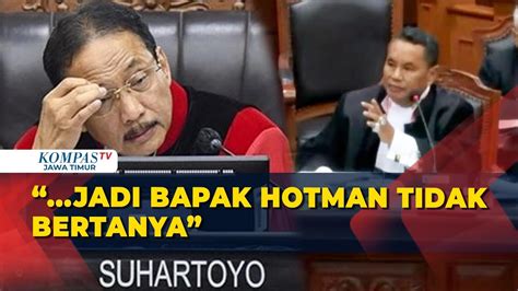 Momen Hakim Suhartoyo Tegur Hotman Di Sidang MK Pertanyaan Bapak Apa