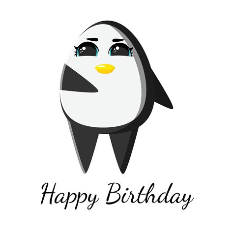 Cute Penguin Happy Birthday