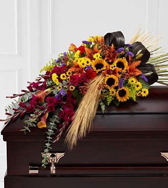 FTD Glorious Garden Casket Spray - DELUXE - Sympathy Flowers - Flowers Fast