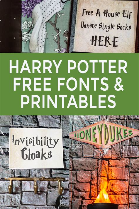 Free Harry Potter Printables And Fonts Harry Potter Printables Harry Potter Printables Free