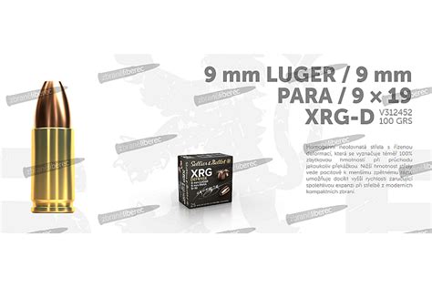 9 mm LUGER 9x19 XRG Defence 6 5 g 100 gr Sellier Bellot Zbraně