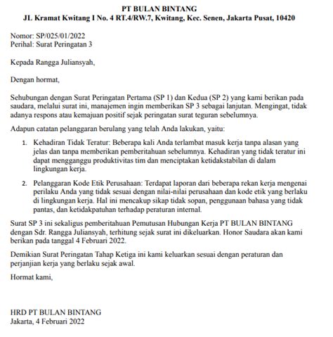 Contoh Surat Sp 2 Febipedia