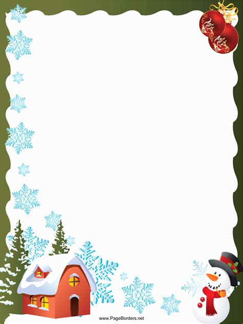 Free Christmas Letter Border Templates