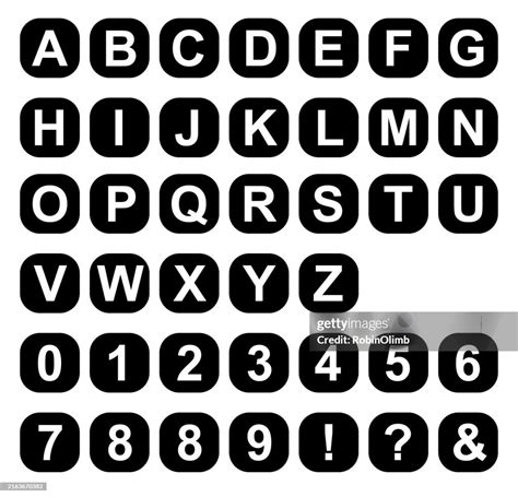 Black Squares Alphabet High Res Vector Graphic Getty Images