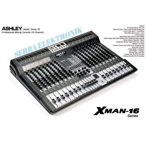 Jual Mixer Ashley Xman16 Xman 16 Usb Bluetooth Rec Soundcard Original