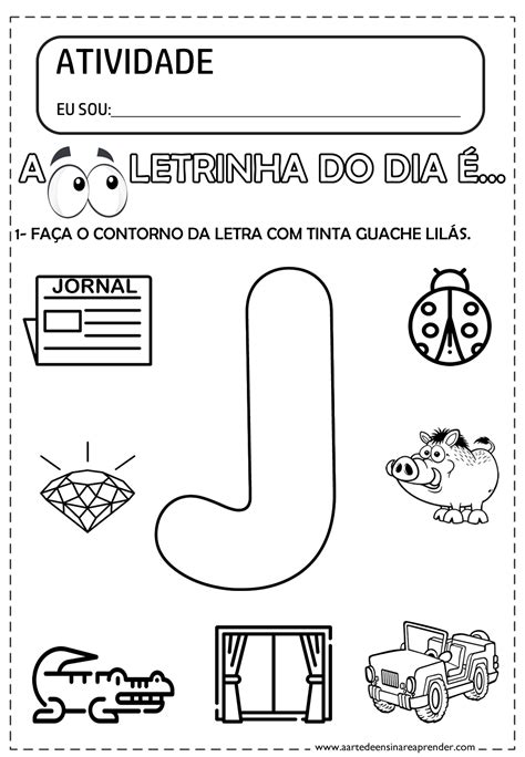 ATIVIDADE PRONTA LETRA J A Arte De Ensinar E Aprender