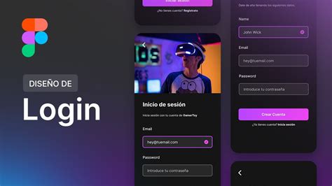 Interfaz de Login Inicio de sesión Tutorial Básico Figma YouTube