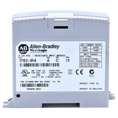 Allen Bradley Micrologix Rtd Resistance Input Module Ir A