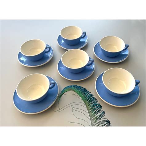 Villeroy Boch S Rie De Tasses Caf Avec Soucoupes Vintage Mod Le