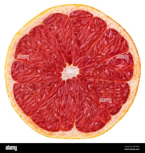 Grapefruit Isolated On White Background With Clipping Path Stock Photo