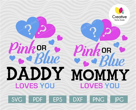 Gender Reveal Svg Pink Or Blue Svg Creative Vector Studio