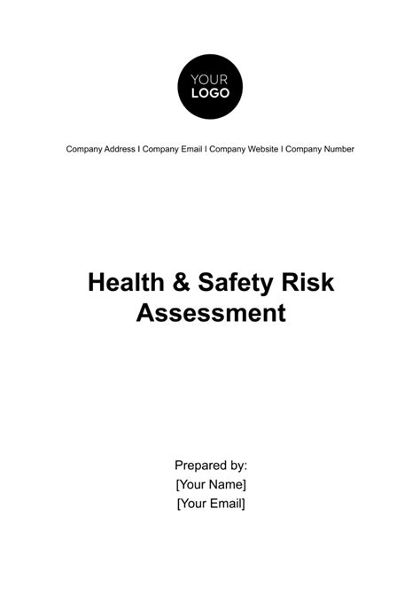 Free Health And Safety Risk Assessment Template Edit Online And Download