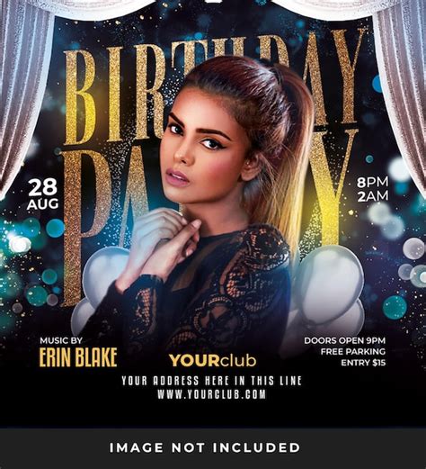 Premium Psd Birthday Party Flyer Psd Template